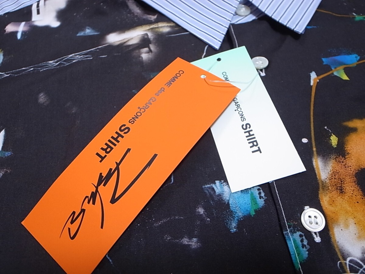 COMME DES GARCONS SHIRT × FUTURA Comme Des Garcons CDG x Futura Knitted T-Shirt In Black Size