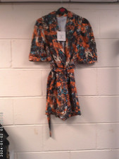 ELSA ORANGE PATTERNED PLAYSUIT - SIZE SMALL - NEW WITH TAGS