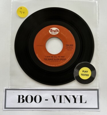 The Rance Allen Group - I Give My All To You 7  Soul Funk gospel Vinyl EX 
