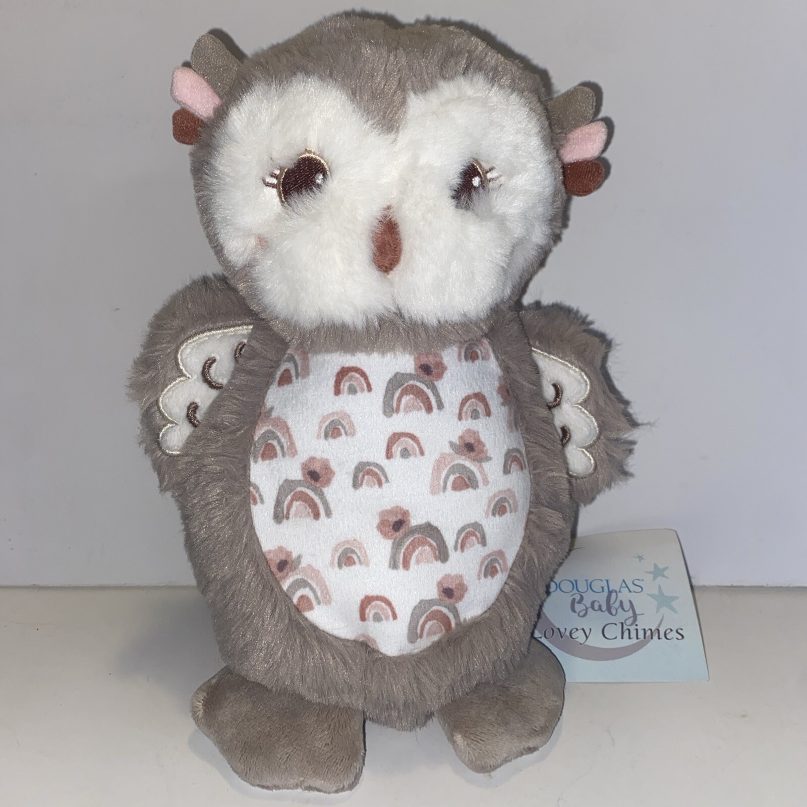 Douglas Nova Owl Baby Lovey Chimes Plush Stuffed Animal Toy 6570 Soft 9