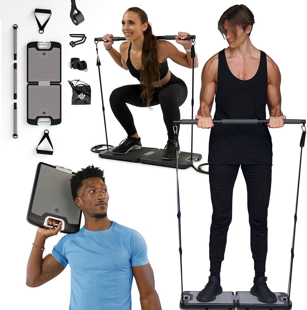 ✅ EVO Gym Portable Home Gym Strength Training Equipment, at Home Gym  All in