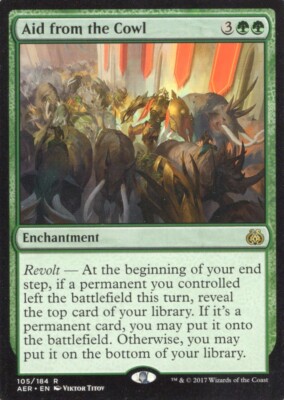 3X AID FROM THE COWL 105/184 AETHER REVOLT MTG MAGIC LP X3