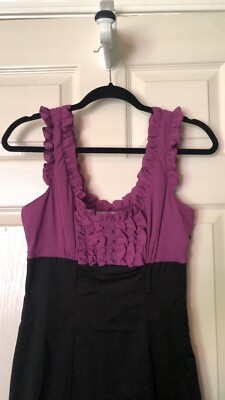 Black And Purple High Waist Sheath Cocktail Mini Dress Size 5 With Ruffles | eBay Black And Purple High Waist Sheath Cocktail Mini Dress Size 5 With Ruffles | eBay