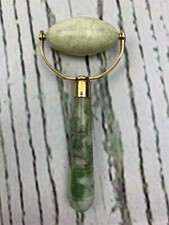Jade Roller for Face Puffy Eyes Real Jade Polished Stone Facial Roller