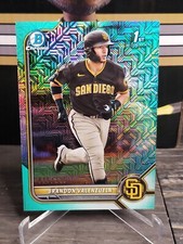 Brandon Valenzuela 2022 Bowman Chrome Mojo Aqua Refractor Rookie Serial #/225 RC