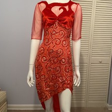 Spirit Of Halloween RED FIERY DEVIL Women s Costume Dress Headband SZ S 4-6