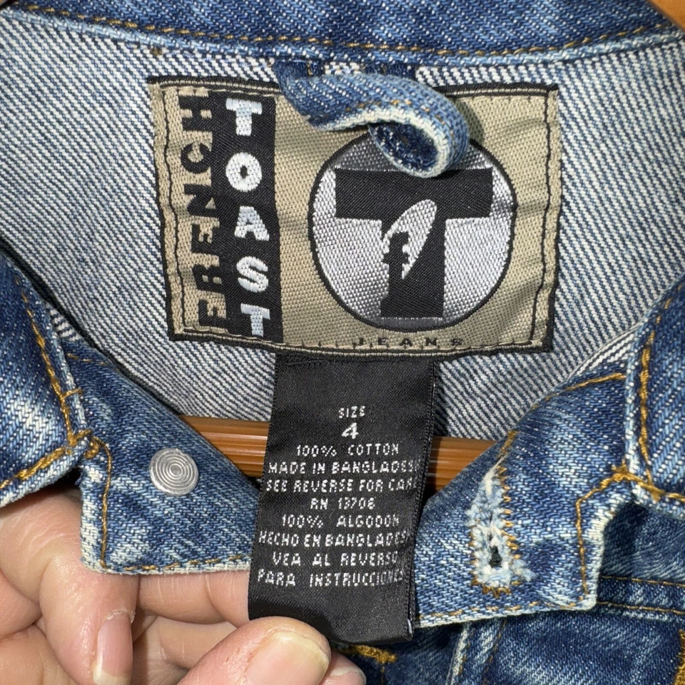 Jaqueta jeans French Toast azul média infantil tamanho 4 - Imagem 2 de 4