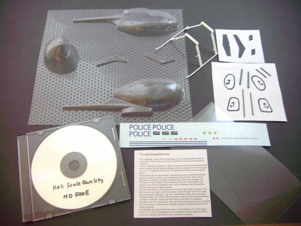 Rumpf-Bausatz Hughes / MD 500C / D / E 1:35 für Blade Nano CPX und andere Minis - Bild 2 von 4