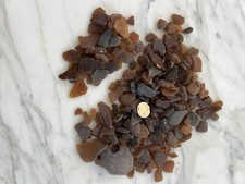 Sea Glass Surf Tumbled Crafting Genuine Brown Lot 2 Calif., Croatia, 150 Pcs