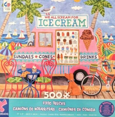Food Truck Festival Puzzle – 500 Teile, Bunt Illustriert, Inkl. Puzzle-Sortierer & Poster (perfekt Für Puzzle-Fans)