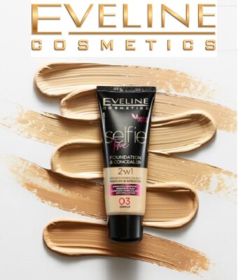 Eveline Selfie Time Foundation & Concealer 2 in 1 aufbaubare Abdeckung alle Farbtöne!