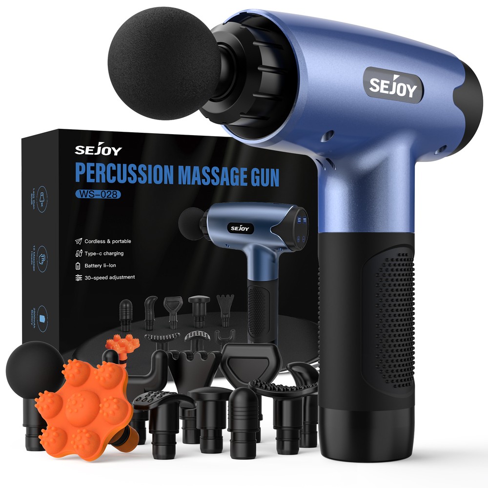 SEJOY Massage Gun Deep Tissue Handheld Electric Muscle Massager for Pain Relief