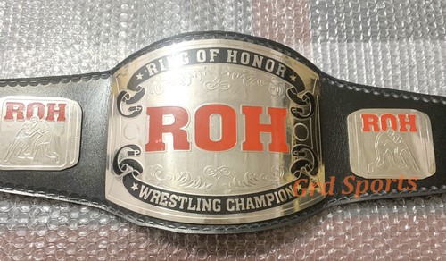 ROH Ring of Honor Wrestling Championship Belt Adult Size Silver Plated