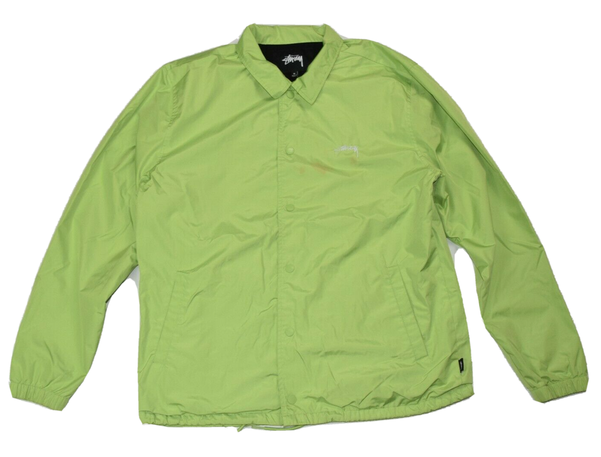 stussy jacket green neon snaps rare hip hop rap m medium men