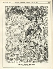 Vintage FANTASY ILLUSTRATION by Maybank "BEFORE THE ICE WILL BREAK" Fairy, Elfs