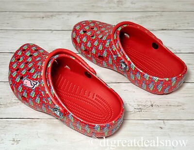 Crocs x Vineyard Limited Classic Red Holiday Classic Clog Jibbitz M5/W7 NEW