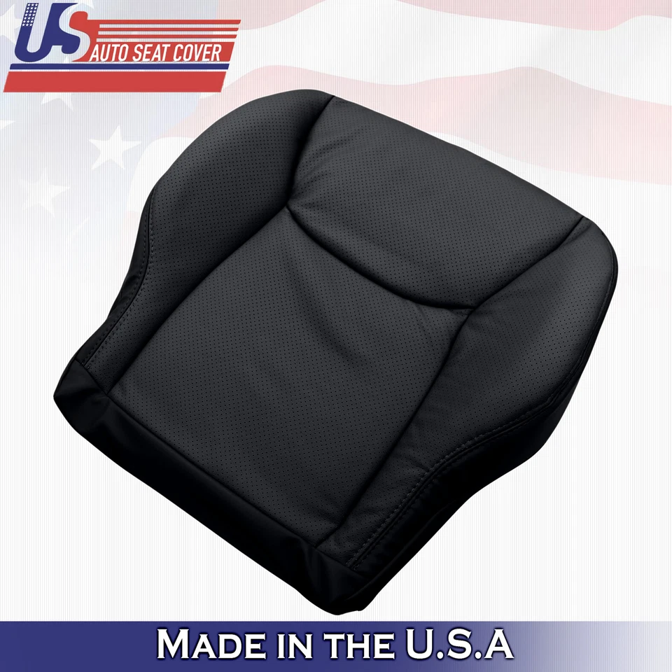 Cubierta de asiento de cuero inferior del conductor en negro para Mercedes Benz Clase S 2000 a 2002 Foto 4 de 4