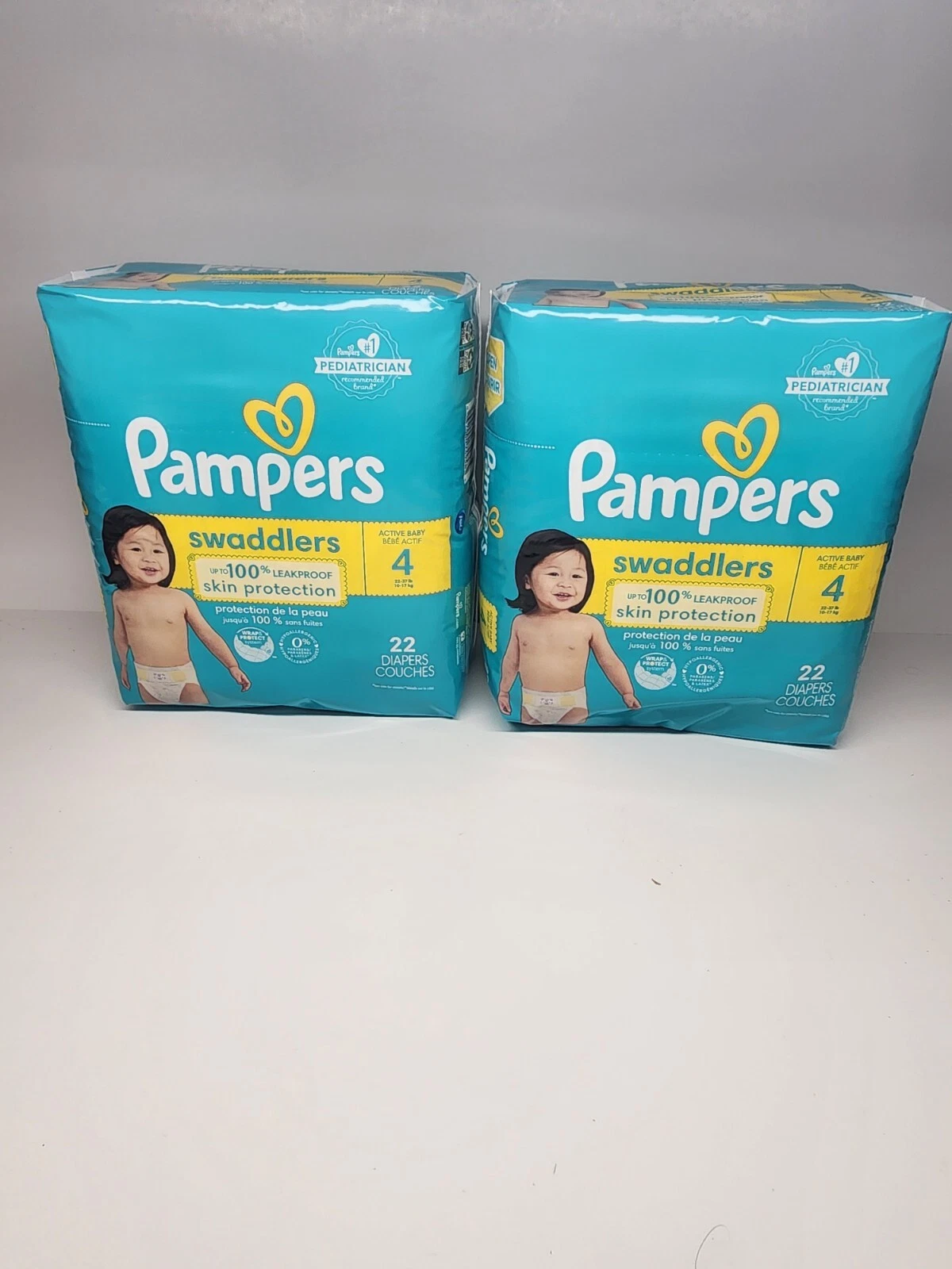 Pampers Swaddlers Active Baby Disposable Diapers Size 4 22 Count 2 Pack