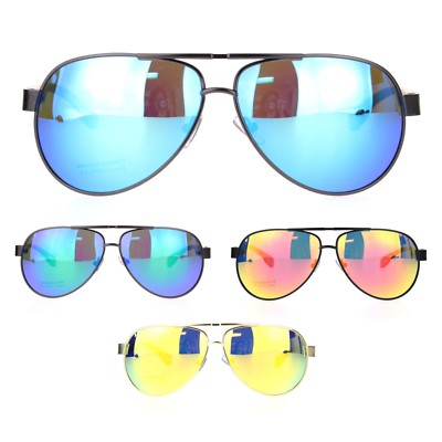 Polarizado Hombre Metal Rim Oficial Estilo Tirar Gota Forma Pilotos Gafas de Sol