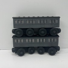 Wooden Railway Gray Passenger Train Custom Made for Thomas Train, Brio others