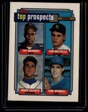 1992 Topps #676 1992 Top Prospects Pitchers Mahomes Militello Salkeld Wendell
