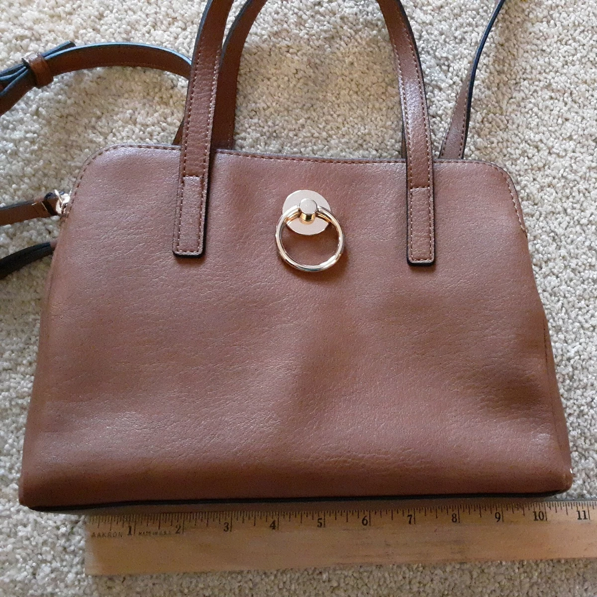 Lauren Conrad Crossbody Purse NEW Handles and an Adjustable Strap In Brown