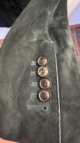 Suede blazer sport coat men's size:40-41US HANDMADE Green/Teal Tom Ford style - Picture 8 of 8