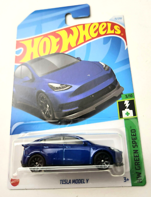 #ad #ad Hot Wheels Tesla Model Y Blue #15 15 250 2024 HW Green Speed $10.99
