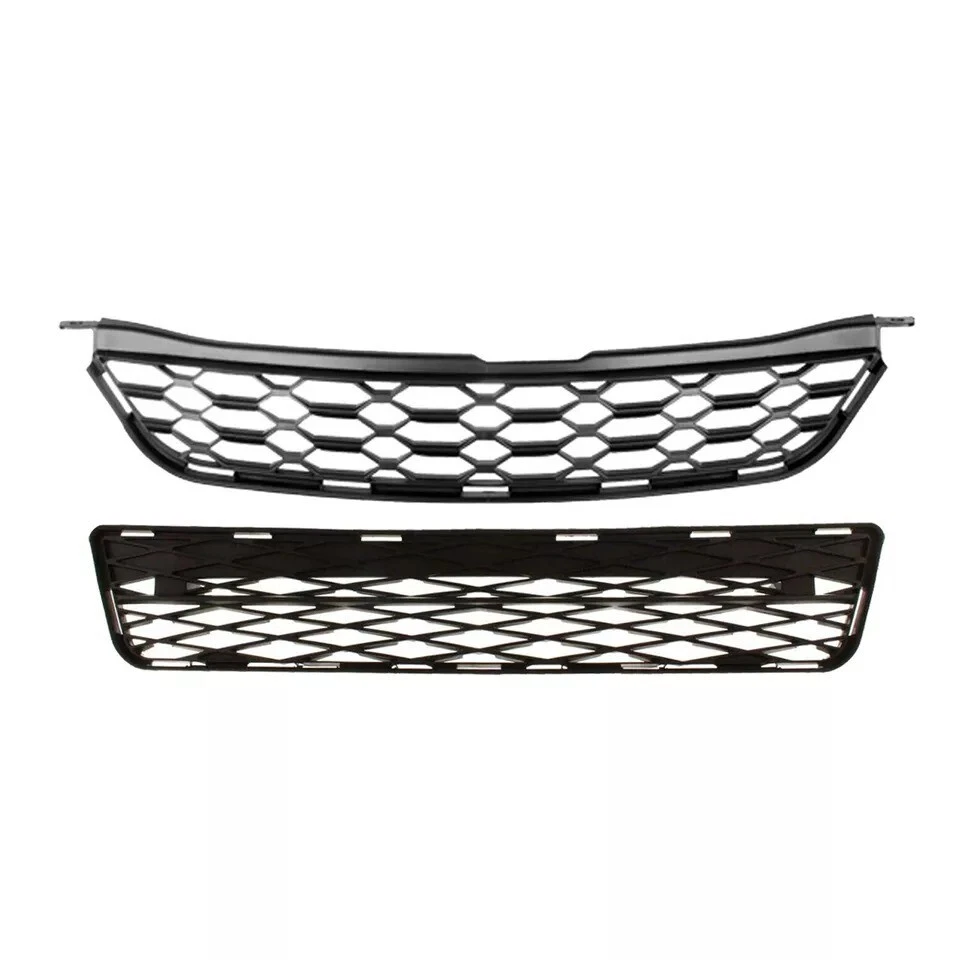 New Front Bumper Upper & Lower Grille Black Plastic Fits 2009-2014 Toyota Matrix Foto 2 de 4
