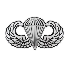 Army Basic Para Wing Bumper Sticker Military Vinyl Soldier Decal 5"