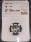 1928 Mercury Dime Full Bands NGC MS 65 FB A terrific looking coin!