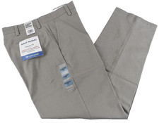 Dockers Mens Easy Khaki Pants New 44 X 32 Beige Flat Front Classic Fit Stretch