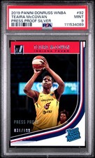 2019 Panini Donruss Wnba #92 Teaira Mccowan RC Press Proof Silver PSA 9