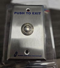 NEW Alarm Controls TS-12 Vandal Resistant Push Exit Button Stainless Steel