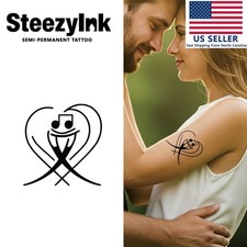 SteezyInk temporary tattoo Love Note last upto 2 weeks 3 x 3 inch