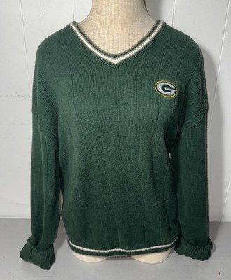 Vintage Knit VNeck Green Bay Packers Sweater 90s Preppy Hipster