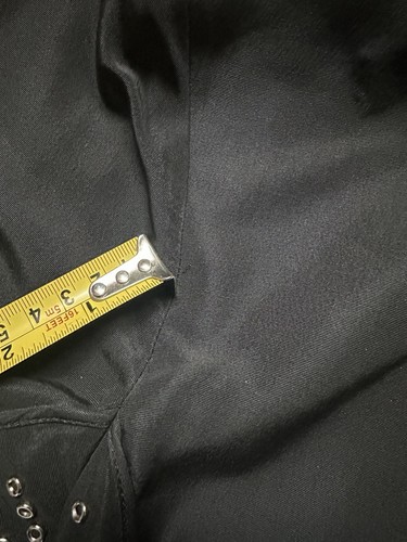 Gianfranco Ferre Vintage Ösen Achsel Struktur Jacke Schwarz Damen Gr. S - Bild 9 von 14