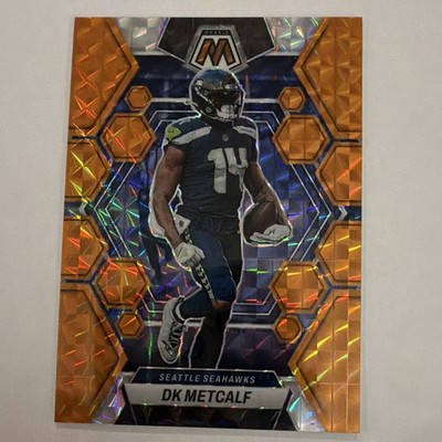 DK Metcalf 2023 Panini Mosaic Orange Prizm #199/199 Card #222 Seattle Seahawks