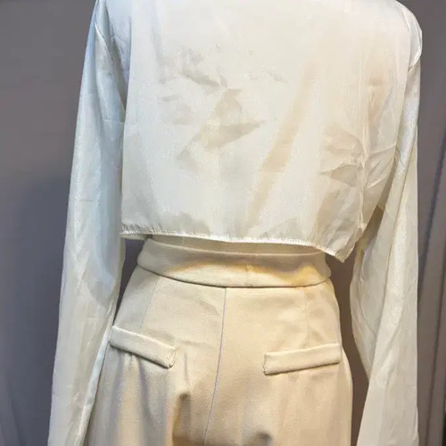 Crimson Sheer Hanbok Jacket, Semi-Transparent, Fusing Style Official