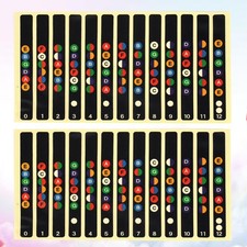 10 Pcs Guitar Fingerboard Chart Practice Fretboard Map Sticker for Labels