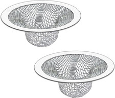 2PCS Tub Drain Hair Catcher - 2.75 Inch Shower Drain Mesh Strainer, Stainless St