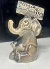 Unmarked McCoy Pottery  Elephant Victory Depends  On You  Political Figure