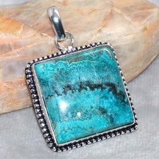 925 Silver Plated Mexican Laguna Lace Pendant 1.5" Winter Collection Trendy GW