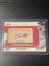 Alex Bregman Auto From 2014 Panini USA Baseball Box Set Game Ticket Signatures