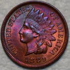 Uncirculated 1889 Indian Head Cent, Sharp specimen.