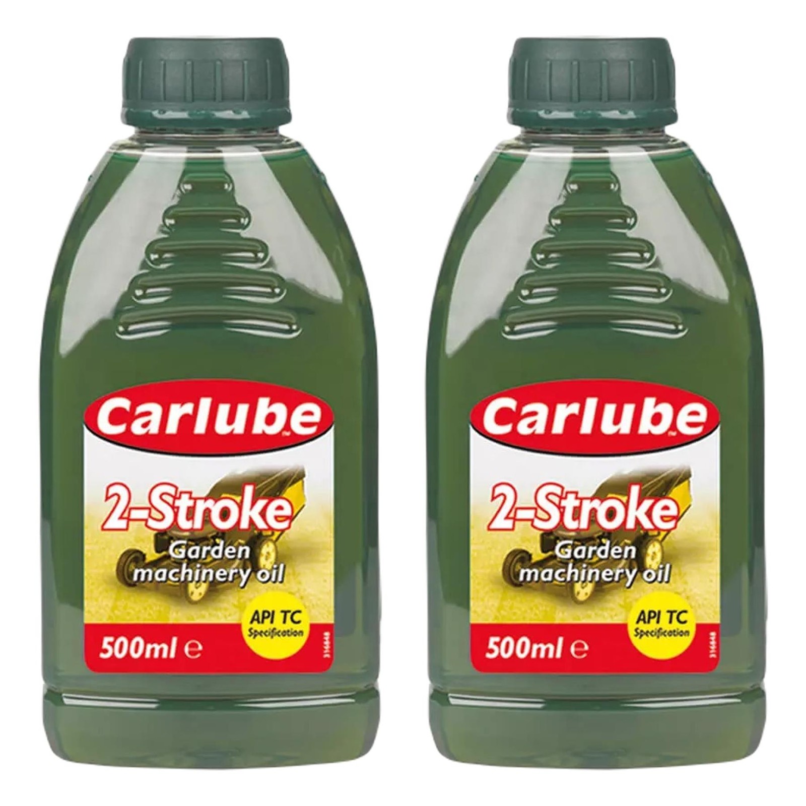 Carlube XLN501 2 Stroke Lawnmower Chainsaw Garden & Machinery Oil 500ml x2