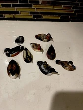 Lot Of 9 Vintage Hadley Collection Miniature Duck Decoys 3''