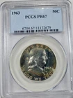 1963 PR67 PCGS GRADED FRANKLIN SILVER HALF DOLLAR PROOF
