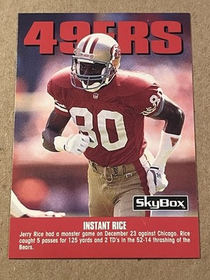 1992 SKYBOX IMPACT -  JERRY RICE 49ERS CHECKLIST #301