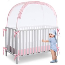 Crib Tent, Portable Crib Cover to Keep Baby from Climbing Out, Safe  Breatha...